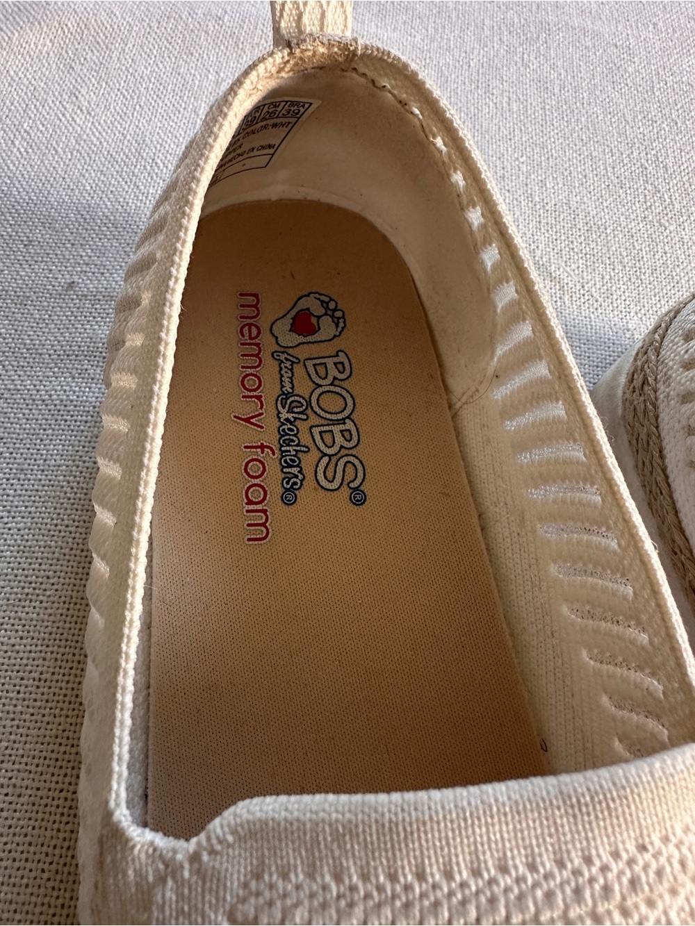 Skechers BOBS Flexpadrille 3.0 | Pastel Sky Slip-On Canvas Casual Sneakers 9 - Picture 6 of 6
